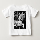 'The King Horse' T-shirt voor baby's (Voorkant)