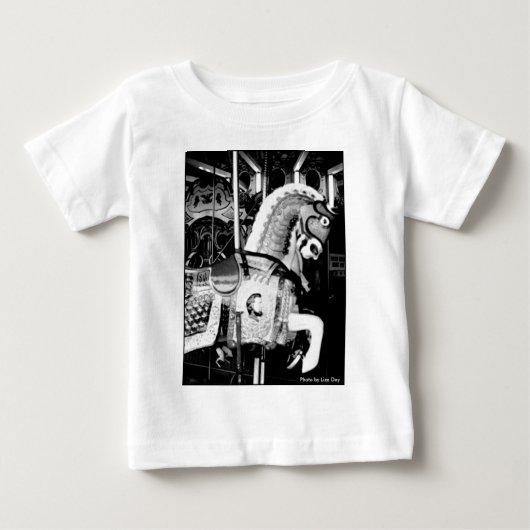 'The King Horse' T-shirt voor baby's (Voorkant)