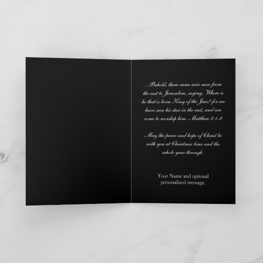 The King is Born Christelijke kerst Kaart w / Vers (Binnen)