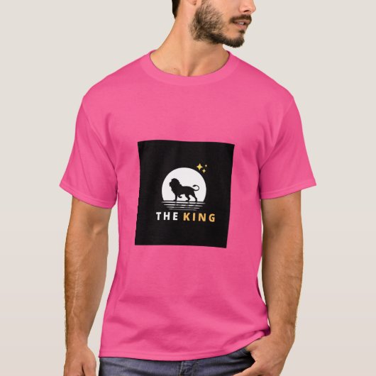 The King – Majestic Lion Silhouette T-shirt (Voorkant)