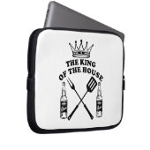 The King of the House Beer Laptop Sleeve (Voorkant Rechts)