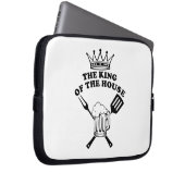 The King of the House Beer Laptop Sleeve (Voorkant Rechts)