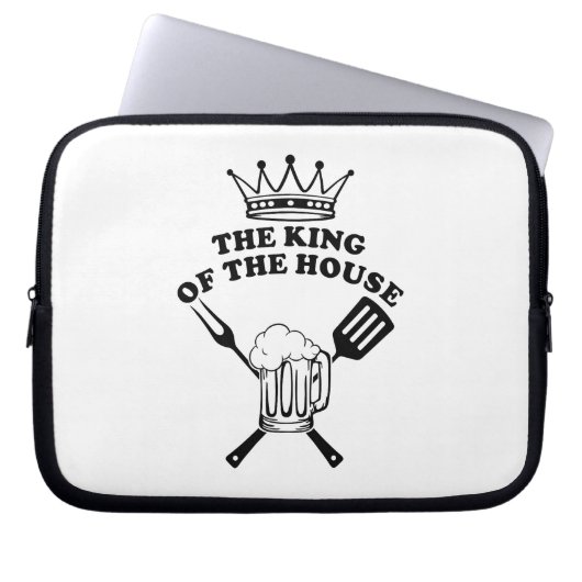 The King of the House Beer Laptop Sleeve (Voorkant)