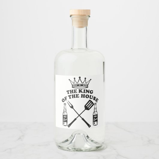 The King of the House Beer Likeurfles Etiket (Voorkant)