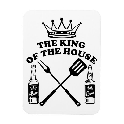 The King of the House Beer Magneet (Verticaal)