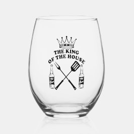 The King of the House Beer Wijnglas Zonder Voet