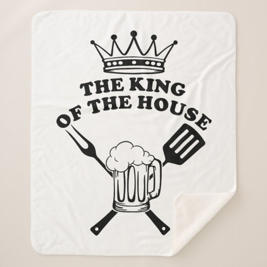 The King of the House Sherpa Deken (Voorkant)