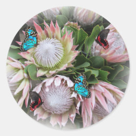 The King Protea  Ronde Sticker