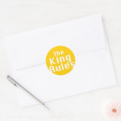 The King Rules Gifts Ronde Sticker (Envelop)