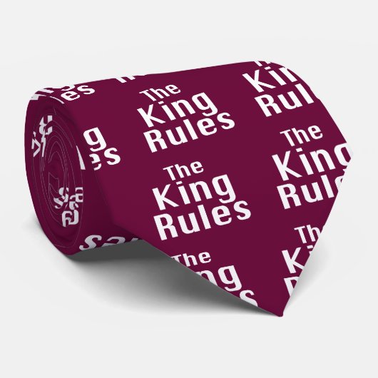 The King Rules Gifts Stropdas (Opgerold)