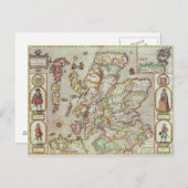 The Kingdome of Scotland, gegraveerd door Jodocus Briefkaart (Voorkant / Achterkant)