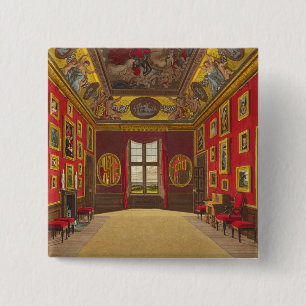 The King's Closet, Windsor Castle, uit 'Royal Res' Vierkante Button 5,1 Cm