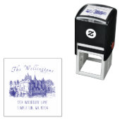 The King's Elegant Castle Return Address Zelfinktende Stempel (In situ)