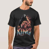 The King's Fire: Hooded Guardian and Flaming Lion T-shirt (Voorkant)