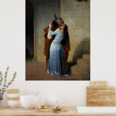 The Kiss (1859) van Francesco Hayez - poster (Keuken)