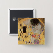 The Kiss, 1907-08 2 Vierkante Button 5,1 Cm (Voorkant /achterkant)