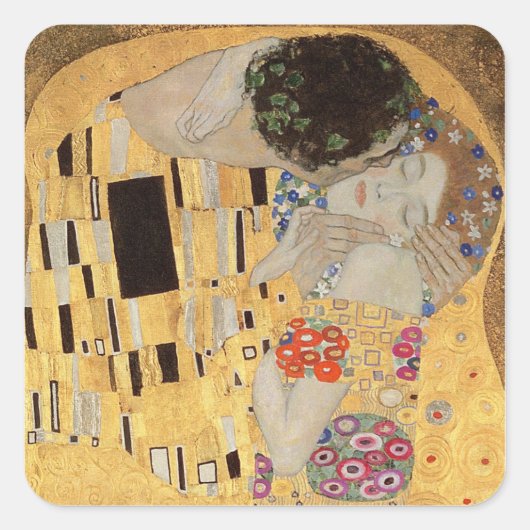 The Kiss, 1907-08 2 Vierkante Sticker (Voorkant)