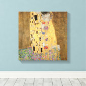 The Kiss, 1907-08 Canvas Afdruk (Insitu (Houten vloer))
