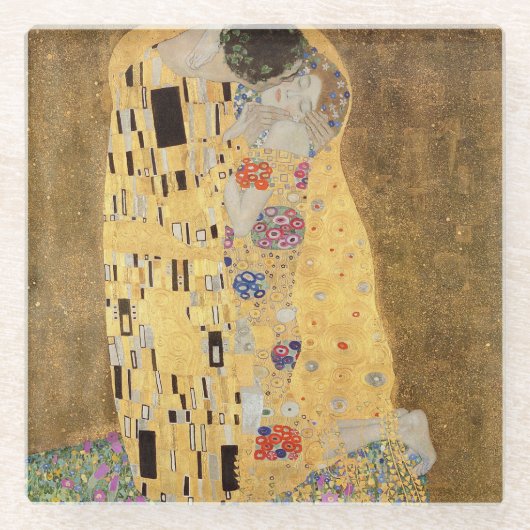 The Kiss, 1907-08 Glazen Onderzetter (Voorkant)