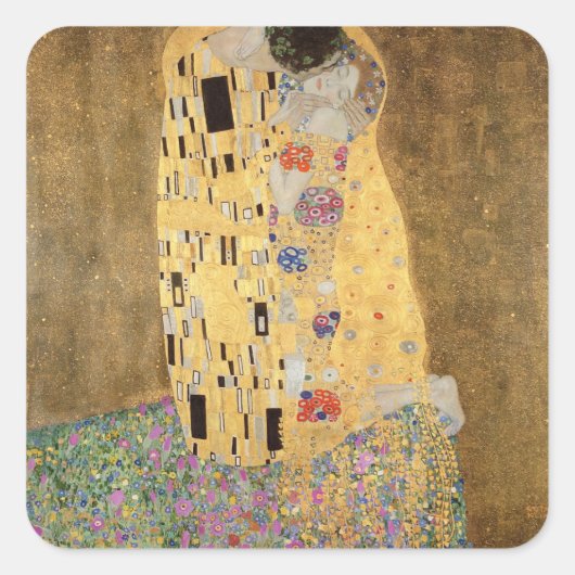 The Kiss, 1907-08 Vierkante Sticker (Voorkant)