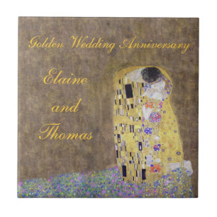 The Kiss Art Nouveau Golden Wedding Jubileum Ti Tegeltje