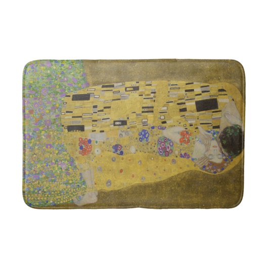 The Kiss, Art Nouveau Oil Painting, Gustav Klimt Badmat (Voorkant)