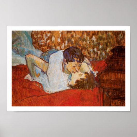 The Kiss - Art Poster - Henri de Toulouse-Lautrec (Voorkant)