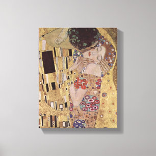 The Kiss Detail - Gustav Klimt Canvas Afdruk