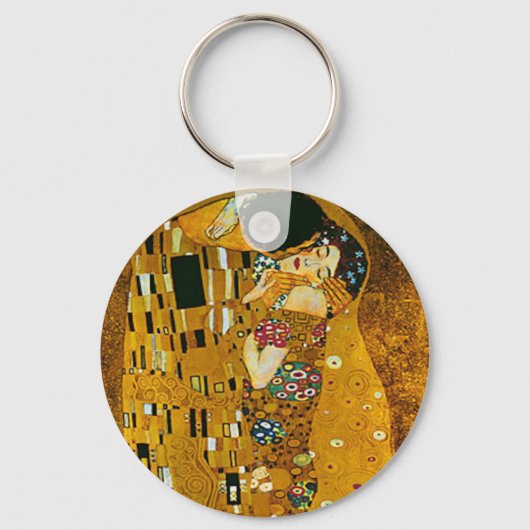 The Kiss, Fine Art van Klimt, Sleutelhanger (Voorkant)