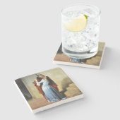 The Kiss - Francesco Hayez Il Bacio  Stenen Onderzetter (Zijkant)