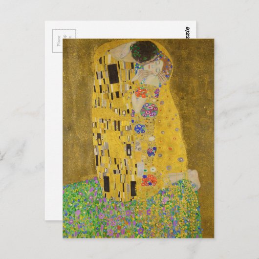 The Kiss (Lovers) van Gustav Klimt (1908-1909) Briefkaart (Voorkant / Achterkant)