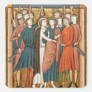 The Kiss of Judas, "Psautier a l'Usage de Paris" Vierkante Sticker