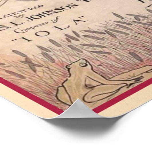 The Kissing Bug 1909 Ragtime Bladmuziek Poster (Hoek)