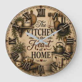 The Kitchen Is the Heart of Home Rustic Farmhouse Grote Klok