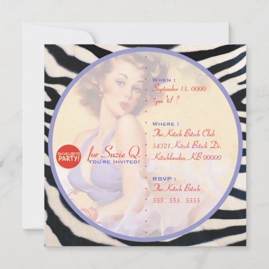 The Kitsch Bitsch : Nog niet getrouwd! Kaart (Achterkant)