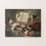 The Kittens’ Recital | Carl Reichert Legpuzzel<br><div class="desc">The Kittens’ Recital (1908) | Carl Reichert’s The Kittens’ Recital is a charming and imaginative painting featuring five adorable kittens gathered around a piano, seemingly performing a recital. Each kitten’s unique pose and playful expression bring personality to the scene, while the finely rendered piano and cozy interior add depth and...</div>