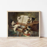 The Kittens’ Recital | Carl Reichert Poster<br><div class="desc">The Kittens’ Recital (1908) | Carl Reichert’s The Kittens’ Recital is a charming and imaginative painting featuring five adorable kittens gathered around a piano, seemingly performing a recital. Each kitten’s unique pose and playful expression bring personality to the scene, while the finely rendered piano and cozy interior add depth and...</div>