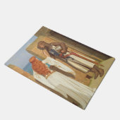 The Knight's Shadow (door Edmund Blair Leighton) Deurmat (Schuin)