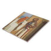 The Knight's Shadow (door Edmund Blair Leighton) Tegeltje (Zijkant)