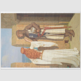 The Knight's Shadow (door Edmund Blair Leighton) Tissuepapier