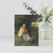 The Knitter of, The Seated Shepherdess, 1858-60 Briefkaart (Staand voorkant)