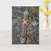 “The Knott Cross” condoleancekaart Kaart (Gele Bloem)