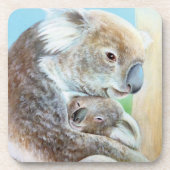 "The Koala knuffel" fine art set van 6 onderzetter (Voorkant)