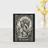 The Krampus Tarot Card Goth Witchy Black Pajamas C Kaart (Gele Bloem)