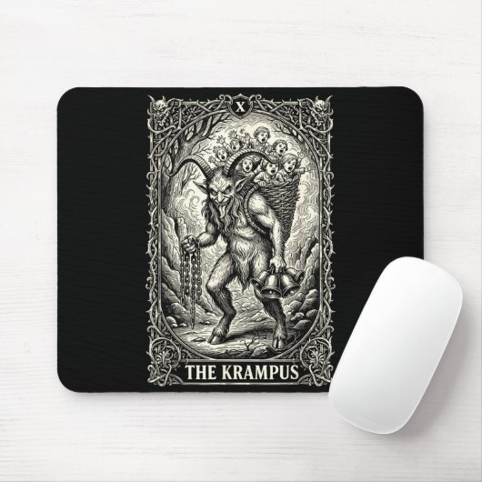 The Krampus Tarot Card Goth Witchy Black Pajamas C Muismat (Met muis)