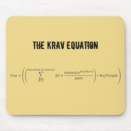 "The Krav Equation" Mousepad Muismat (Voorkant)