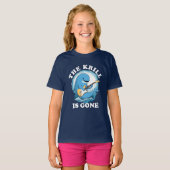 The Krill Is Gone - Grappige walvis die gitaar spe T-shirt (Voorkant volledig)