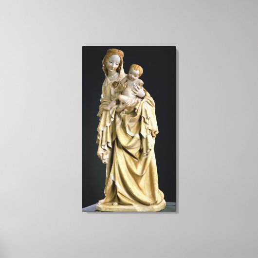 The Krumauer Madonna, c.1400 Canvas Afdruk (Voorkant)