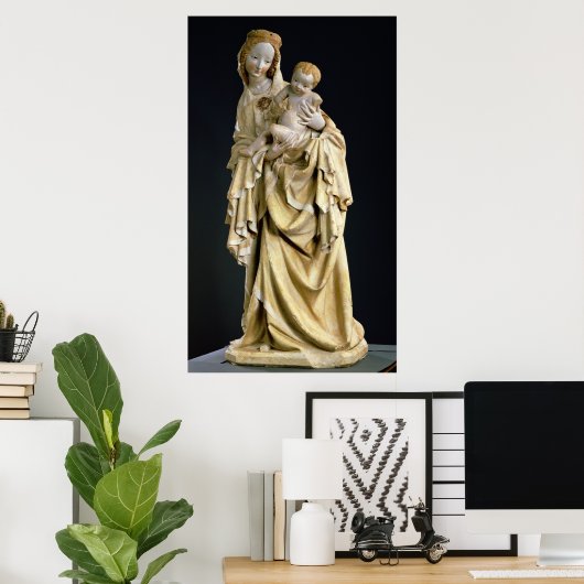 The Krumauer Madonna, c.1400 Poster (Thuiskantoor)