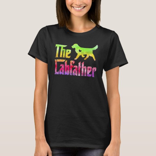 The Labfather Labrador Retriever Tie Dye Lab Dog D T-shirt (Voorkant)